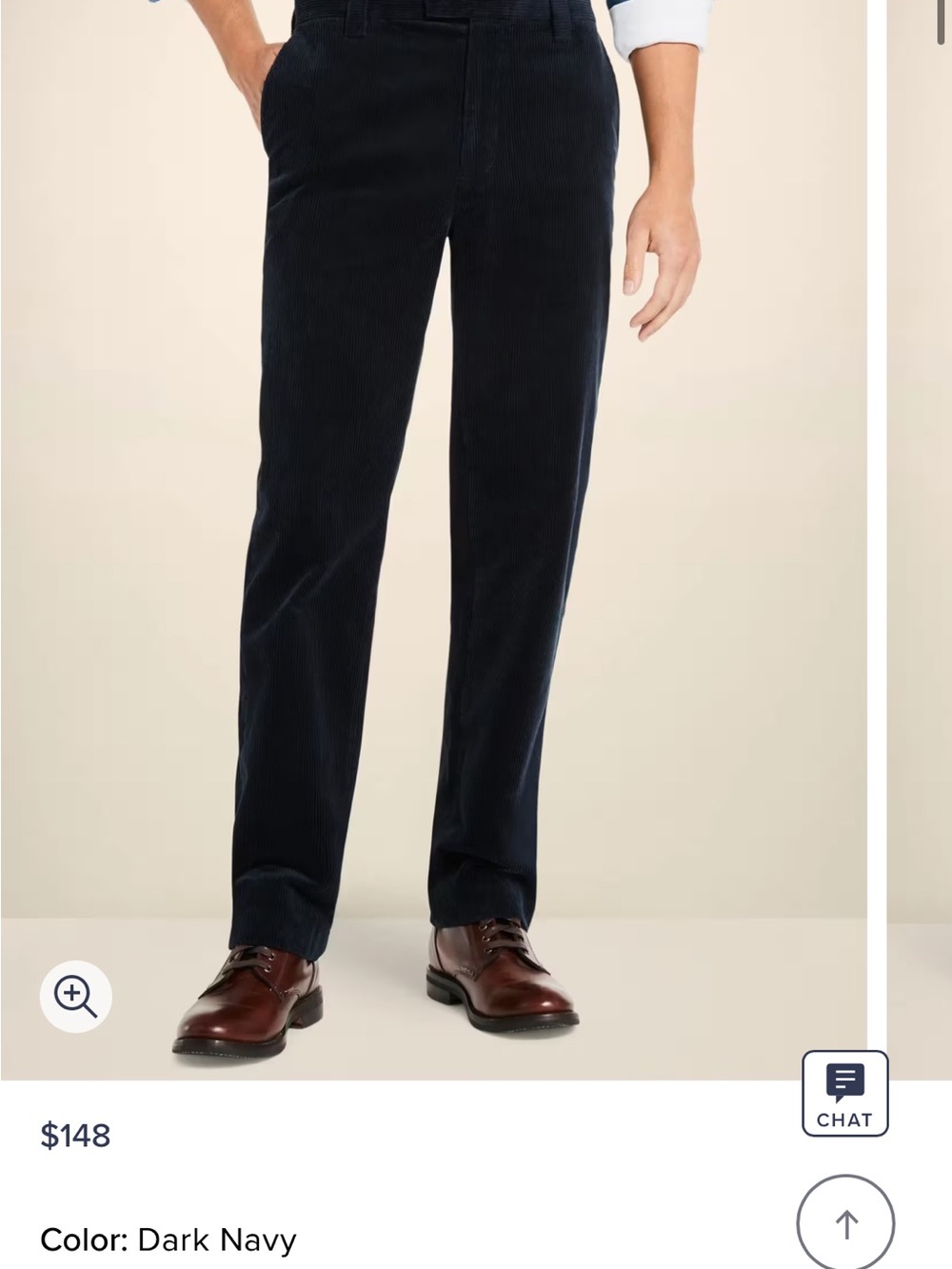 Brooks Brothers Men's Dark Navy Corduroy Pants 34/32